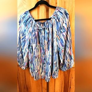 Nic+Zoe blouse petite medium size multicolor, like new